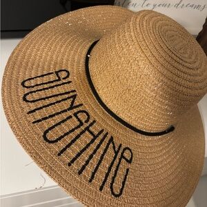 Sunshine Embroidered Straw Hat